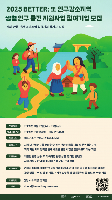 ‘2025년 Better里 인구감소지역 생활인구 충전 지원사업’ 참여 기업 모집 포스터
