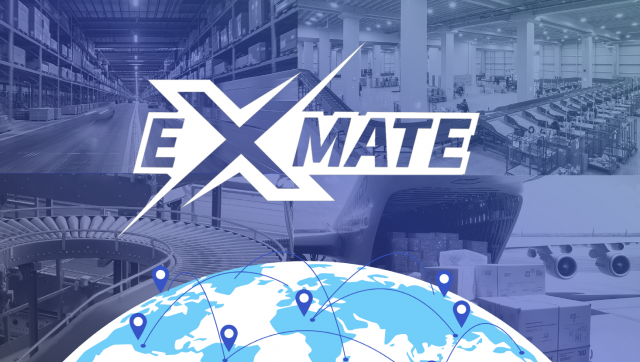 ‘EXMATE’의 ‘E’는 글로벌 e커머스 환경을 의미하며, ‘X’ (로마숫자 ‘10’)로 숫자 ‘10’을 형상화해 완전함과 지속 가능한 성장을 향한 비전을 표현하고, ‘MATE’는 빠르게 변화하는 글로벌 시장에서 든든한 동반자이자 파트너로서의 정체성을 상징한다. e비즈니스의 백엔드 물류 플랫폼으로 해외비즈니스 설계하는데 최적의 원스톱 맞춤 서비스를 제공한다