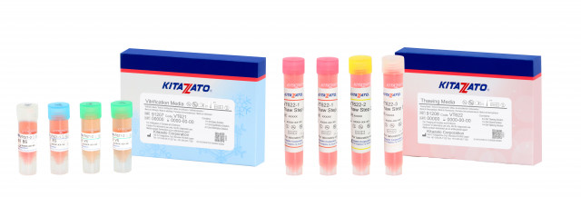 왼쪽부터 LG화학이 국내 출시한 난자 및 배아 냉동, 해동 키트