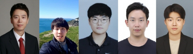 왼쪽부터 서울대학교 컴퓨터공학부 송현오 교수, 김장현 연구원, 이덕재 연구원, 문승용 연구원, 김진욱 연구원