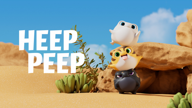 ‘힙핍’은 잘하는건 없지만 긍정적 에너지로 척박한 환경을 살아가는 사막비개구리의 유쾌한 생존력을 코믹하게 담은 ‘넌버벌(non-verbal) 3D애니메이션’이다