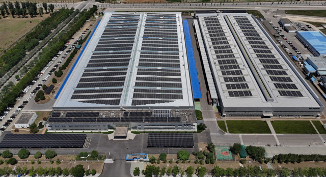 HL만도 베이징 공장에 설치된 태양광 설비