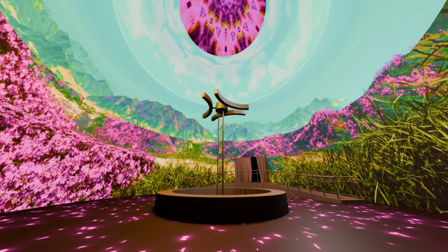 AI 실감콘텐츠 적용도 - 관람객이 참여한 드로잉이 현장에 구현됐다