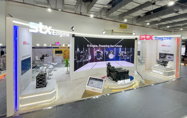 STX엔진의 ‘EDEX 2025’ 전시 부스 전경