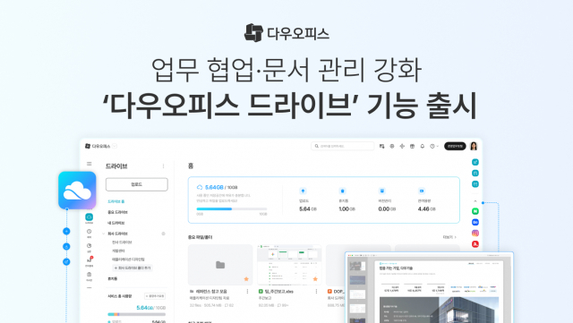 개인 업무부터 조직 협업까지 연결하는 통합 파일 관리 서비스 ‘다우오피스 드라이브’