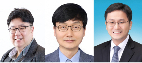 왼쪽부터 강승균 서울대 재료공학부 교수, 이태우 서울대 재료공학부 교수, 최우영 서울대 전기정보공학부 교수(가나다 순)