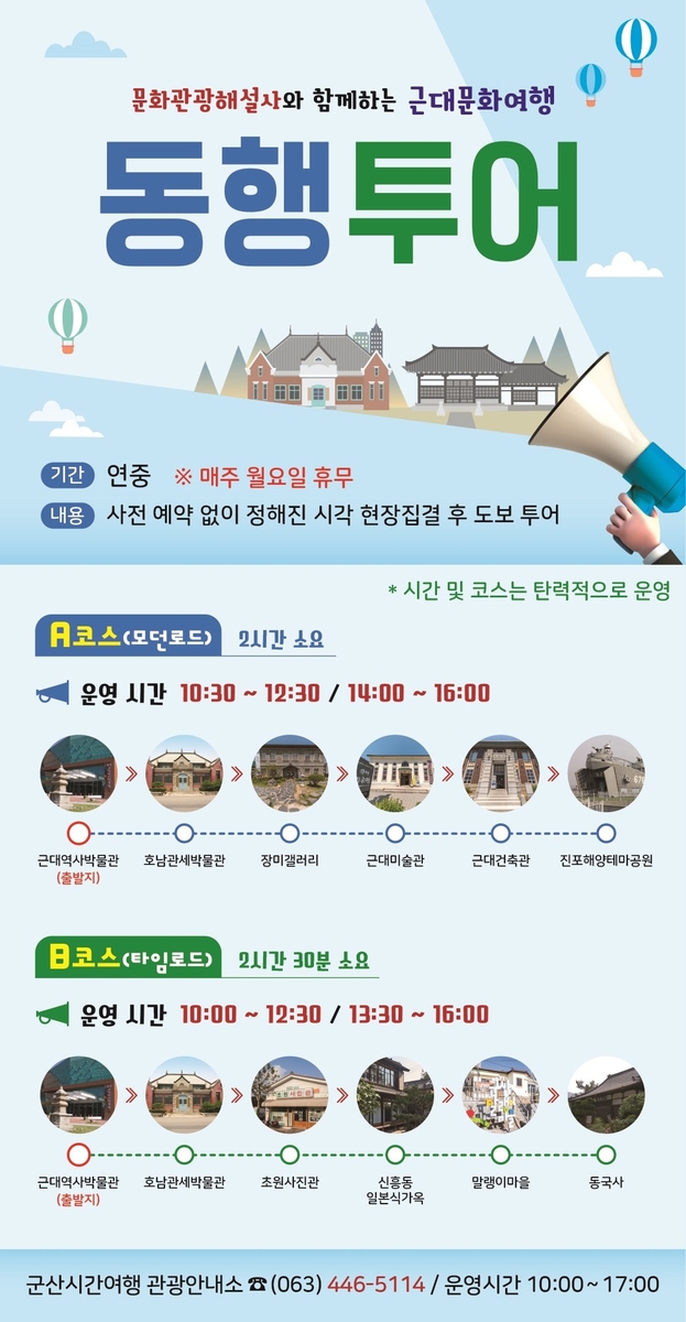 군산시, 병오년 새해 '해설사와 함께 떠나는 시간 속 역사여행'