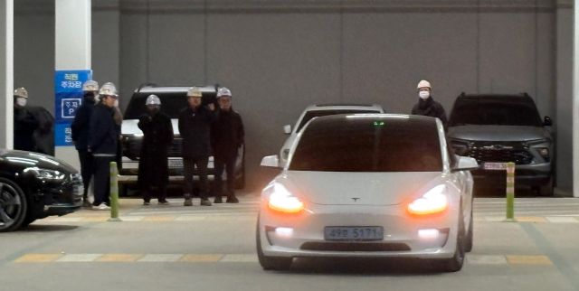 반포 래미안 트리니원 지하주차장 자동 호출 시연