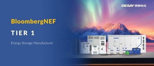 [PRNewswire] 데세이 배터리, 4년 연속 BNEF 글로벌 에너지저장장치 티어 1 선정
