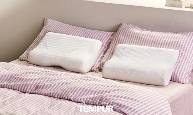 템퍼 에르고 플러스 베개(왼쪽)와 오리지날 베개