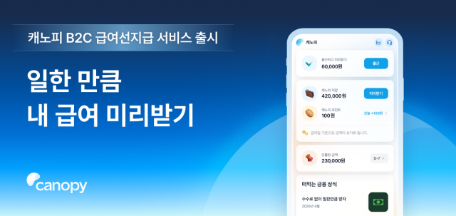 직장인들이 이미 근무를 통해 벌어들인 급여를 급여일 이전에 안전하게 사용할 수 있도록 지원하는 서비스다