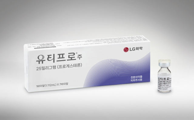LG화학의 피하주사형 프로게스테론 제제 신제품 유티프로