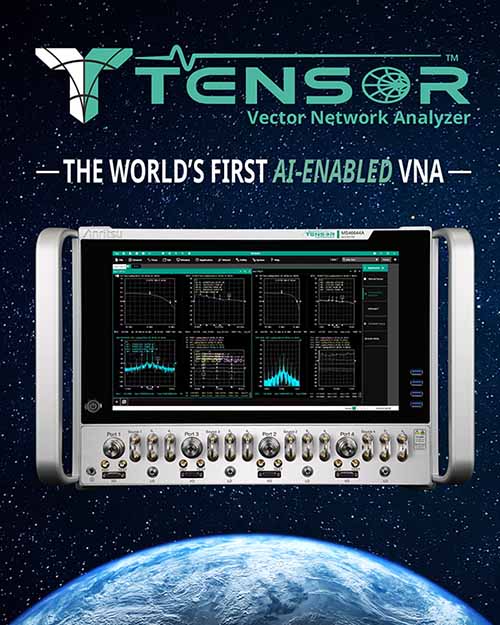 안리쓰 Tensor™ 벡터 네트워크 분석기(VNA)는 대형 터치스크린 디스플레이와 전면 패널 조작부를 갖춘 벤치탑 형태의 벡터 네트워크 분석기로, 직관적인 GUI와 내장 AI 엔진을 통해 복잡한 RF·마이크로파 측정을 효율적으로 수행할 수 있도록 설계됐다. 포트당 1소스 아키텍처를 채택해 증폭기, 믹서, 다단 소자 등 다양한 디바이스의 측정을 단일 장비로 지원하며, 54GHz부터 최대 1.1THz까지의 광대역 주파수 범위를 커버한다