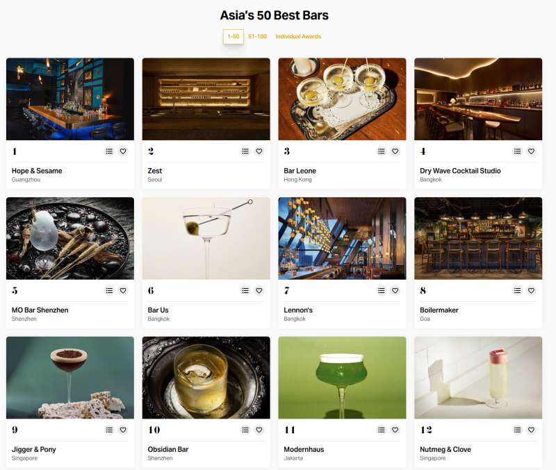 [PRNewswire] HOPE & SESAME, ASIA'S 50 BEST BARS 2026에서 No.1 등극