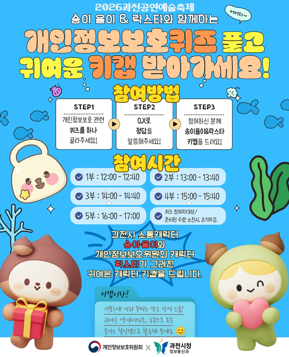과천시, 과천공연예술축제서 '개인정보 보호 캠페인' 운영